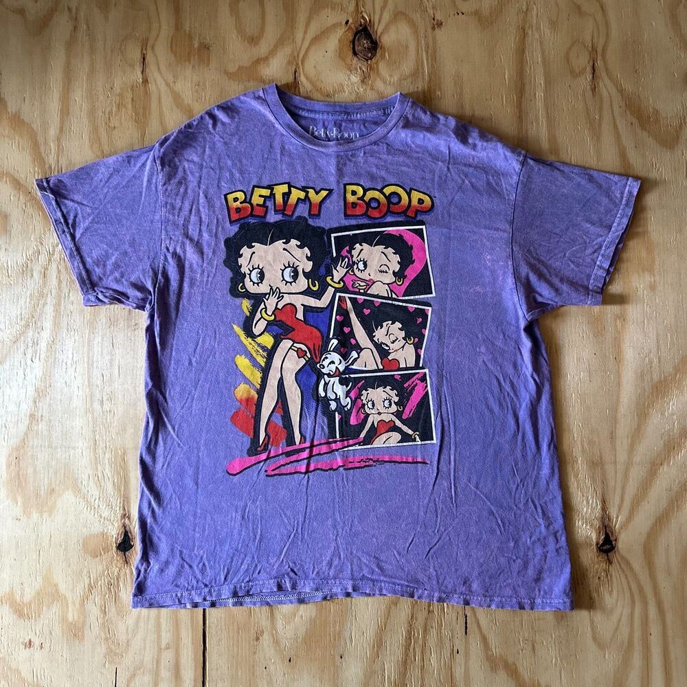 Official Betty Boop Graphic Tee Purple (Size Large)